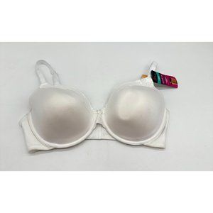 Maidenform T-shirt Bra Smartzone Cups Convertible Straps Underwire White 40DD NW
